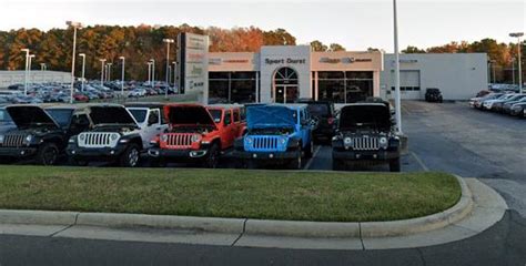 Jeep dealership durham nc - Westgate Chrysler Jeep Dodge RAM (JEEP)Visit Site. 6421 Old Westgate Rd. Raleigh NC, 27617. (984) 272-4650 11 miles away. Get a Price Quote. View Cars.